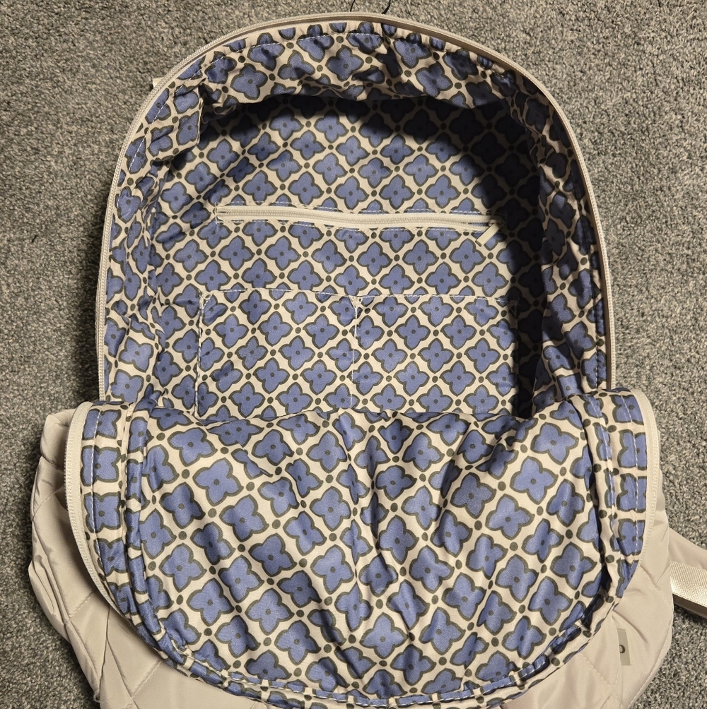 Vera Bradley Quilted Beige Backpack
